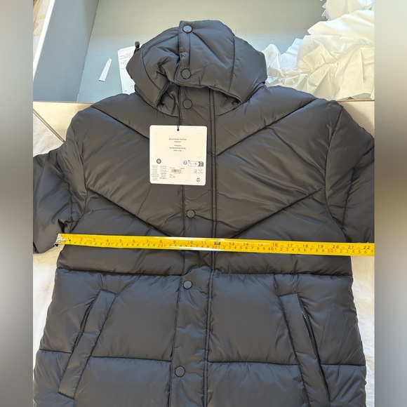 NWT Women's Alo Gold Rush Trench Black Puffer Coat - Picture 8 of 14